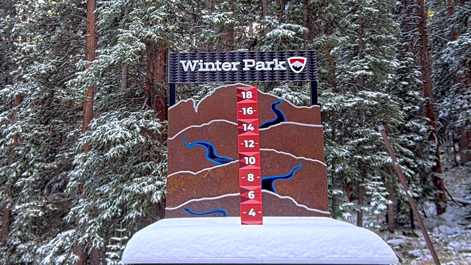 Winter Park snow stake