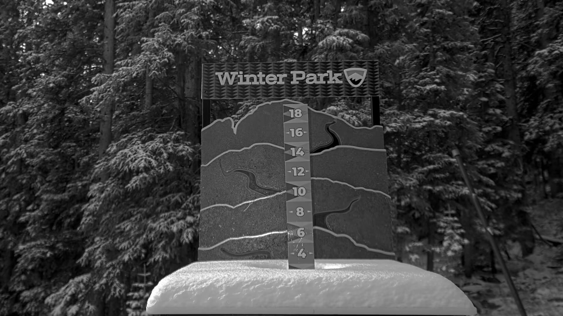 Winter Park snow stake