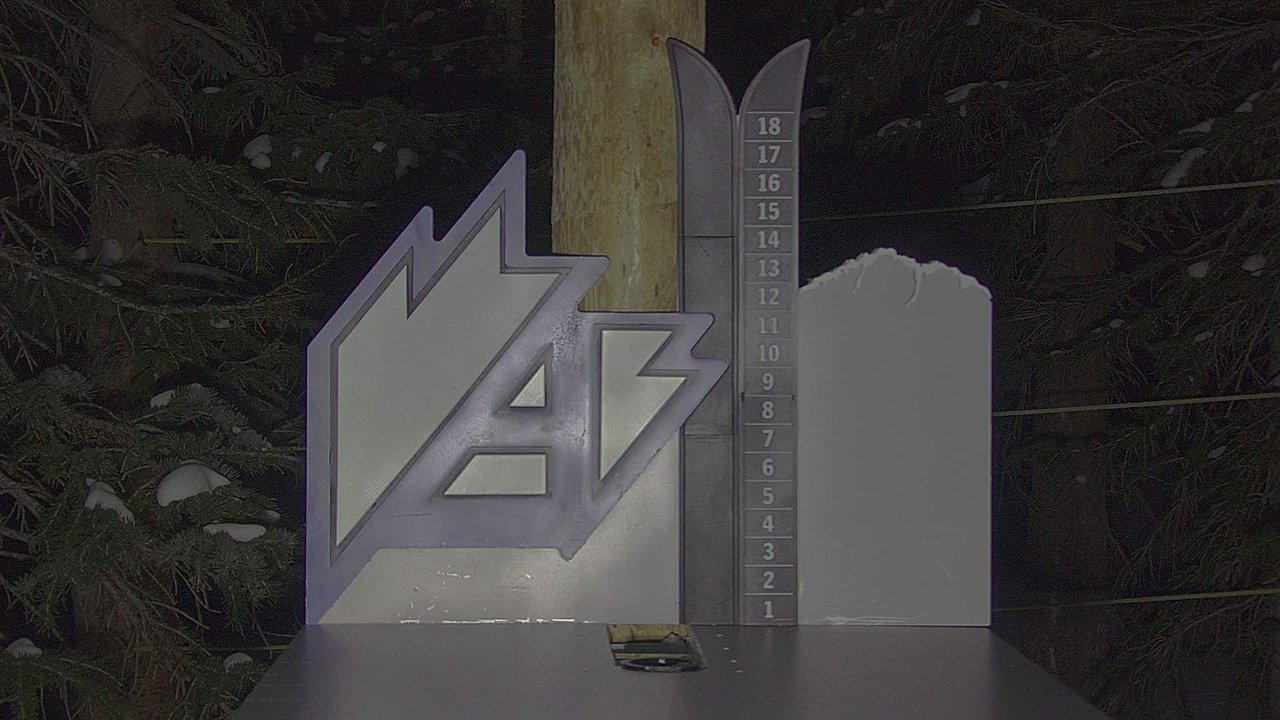A-Basin snow stake, measured 0.0 inches