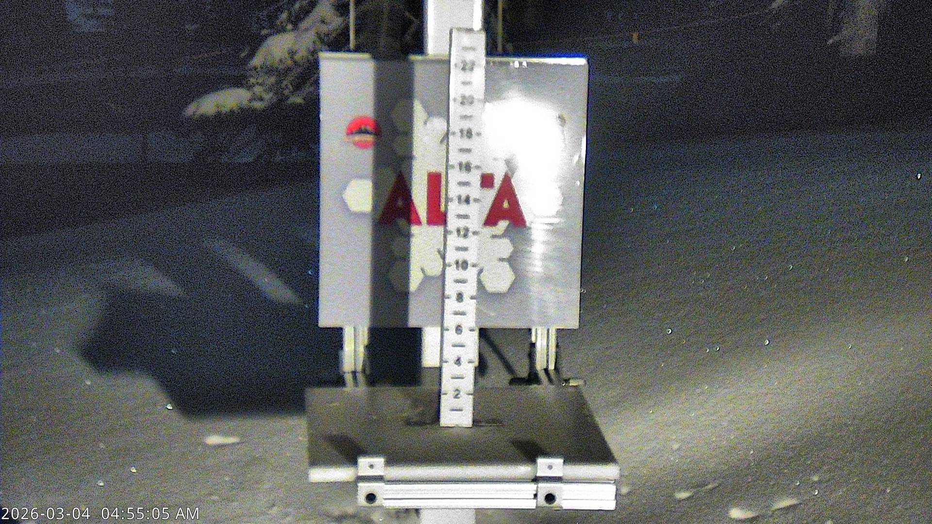 Alta snow stake, measured 2.0 inches