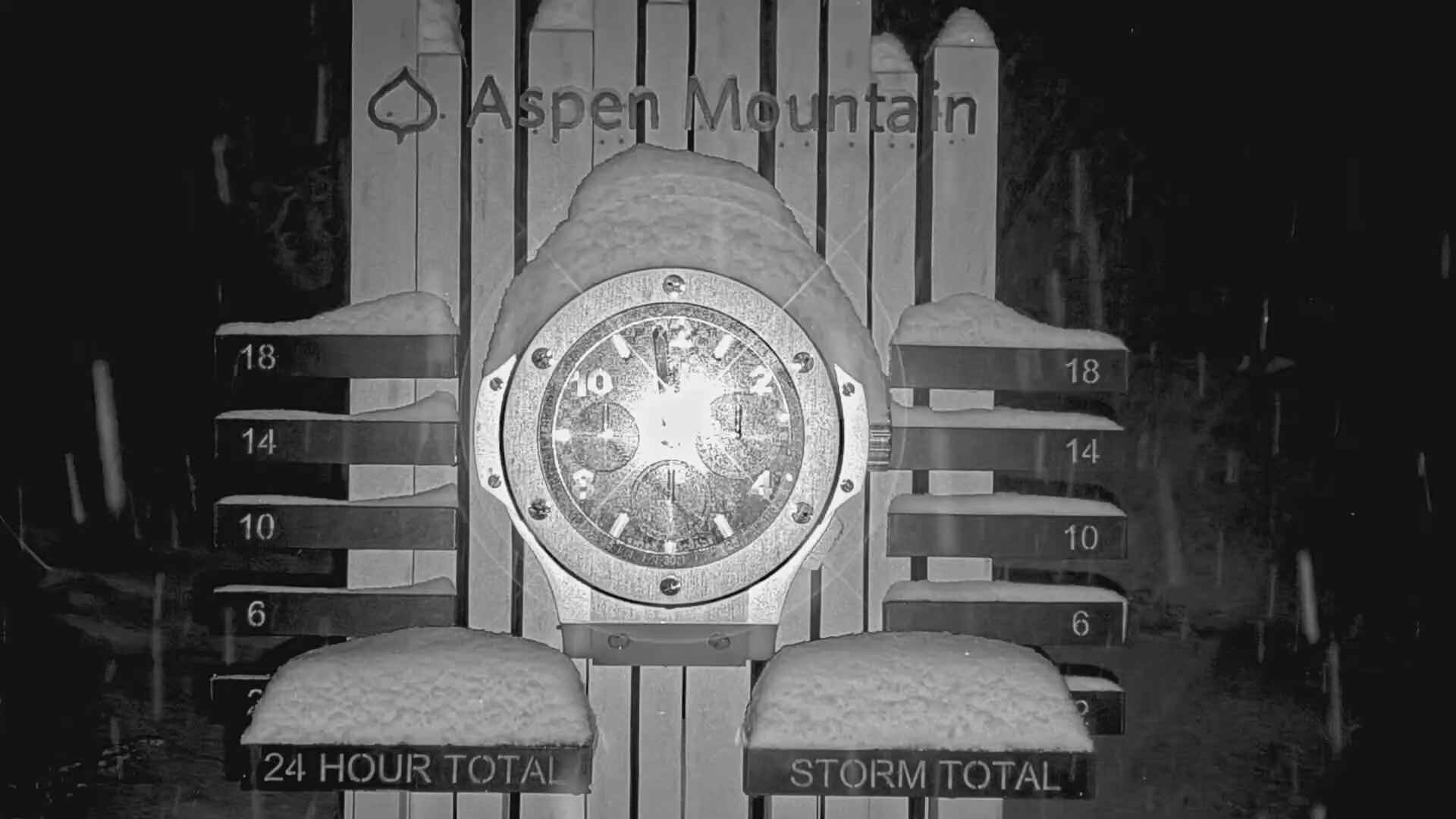Aspen Mountain snow stake, measured 2.0 inches