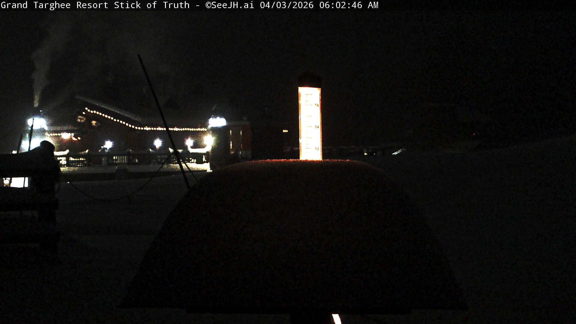 Grand Targhee snow stake, measured 11.0 inches