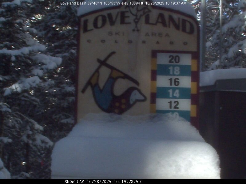Loveland snow stake, measured 11.0 inches