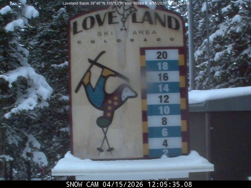 Loveland snow stake, measured 2.0 inches