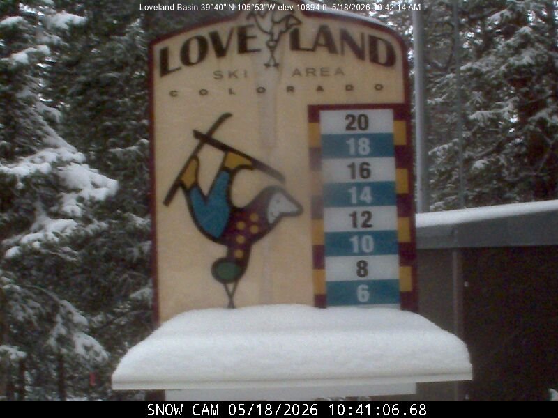 Loveland snow stake, measured 5.0 inches